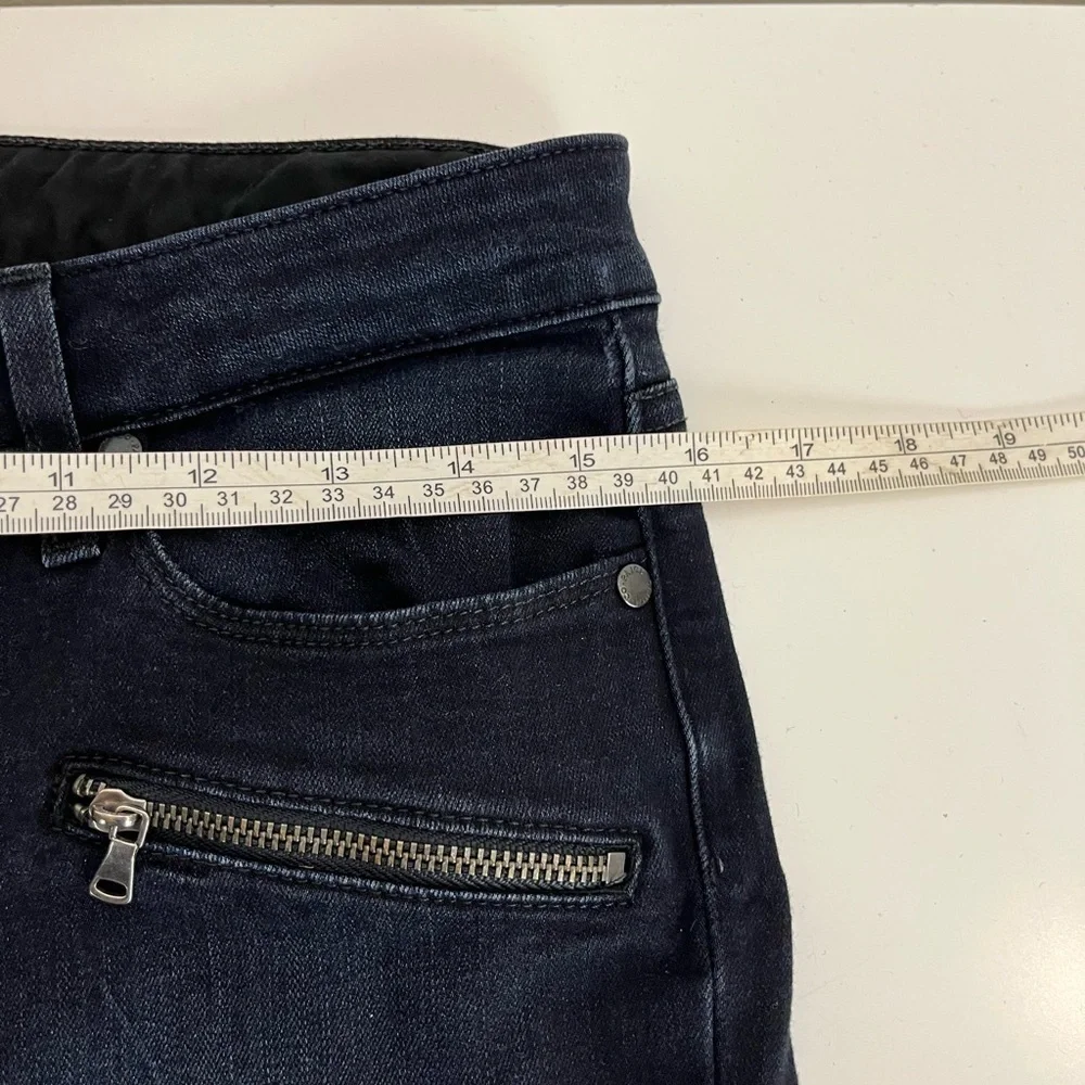 PAIGE Denim Jill Zip Style Skinny Jeans Womens Size 30 Dark Wash USA Made - Picture 12 of 16